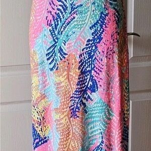 Lilly Pulitzer Betty Maxi Dress Electric Feel Sleeveless Scoop Neck Racerback XS